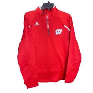 Adidas Wisconsin Badgers Long Sleeve Pullover Size Medium
